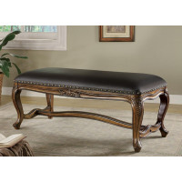 Coaster Furniture 501006 Upholstered Bench Brown and Black